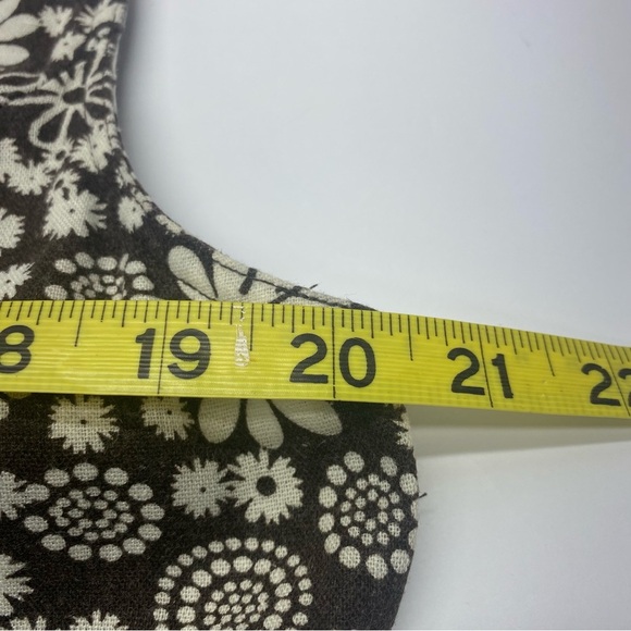 Christopher & Banks Vintage Linen Sleeveless Button Front Brown Floral Dress 10 - Picture 9 of 11